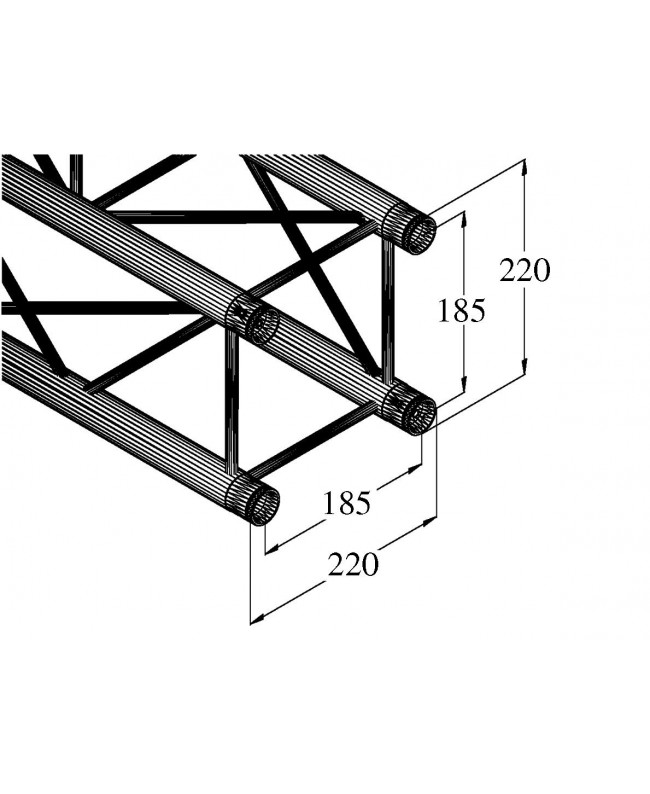 Alutruss DECOLOCK DQ4-S500 4-way Cross Beam bk