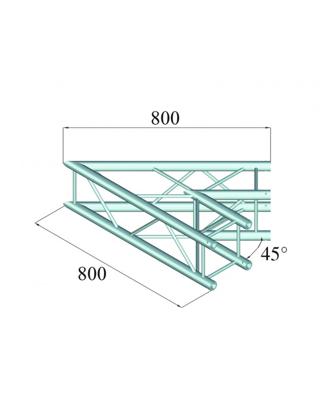 Alutruss DECOLOCK DQ4-SPAC19 2-way Corner 45° bk