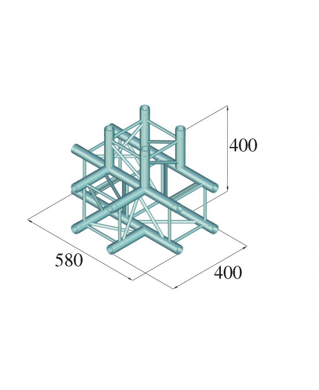 Alutruss DECOLOCK DQ4-SPAT42 4-Weg T-Stück sw