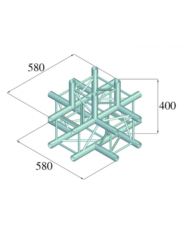 Alutruss DECOLOCK DQ4-SPAT51 5-way Corner bk