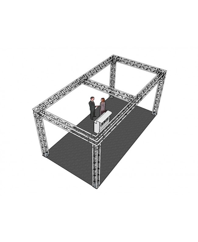 Alutruss Traversenset QUADLOCK 6082 Rechteck 7,71x4x3,5m (BxTxH)