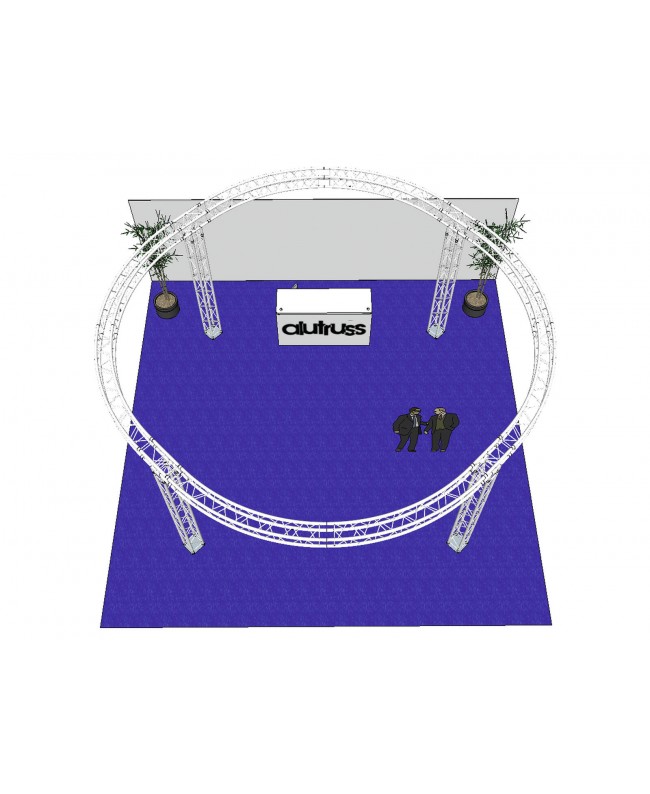 Alutruss Truss Set QUADLOCK 6082 circle 6.6x3.5m