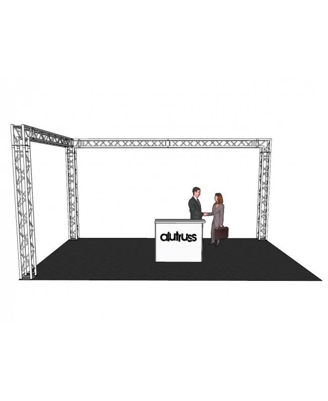 Alutruss Traversenset QUADLOCK 6082 L-Form 7x4x3,5m (BxTxH)
