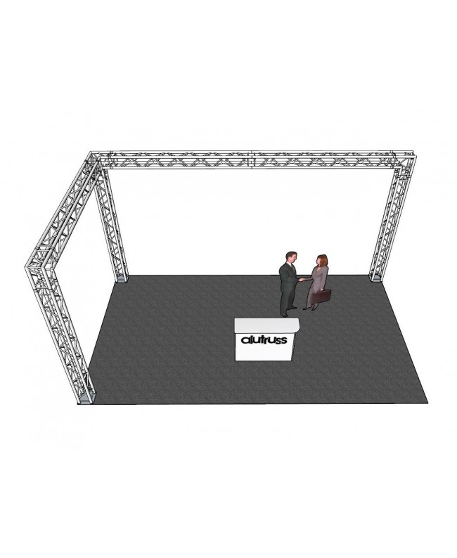 Alutruss Traversenset QUADLOCK 6082 L-Form 7x4x3,5m (BxTxH)