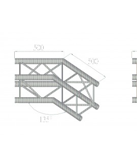 Alutruss QUADLOCK S6082C-23 2-Wege-Ecke 135°