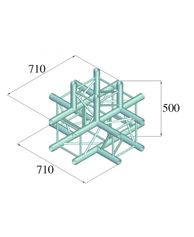 Alutruss QUADLOCK S6082C-51 5-Wege-Kreuzstück