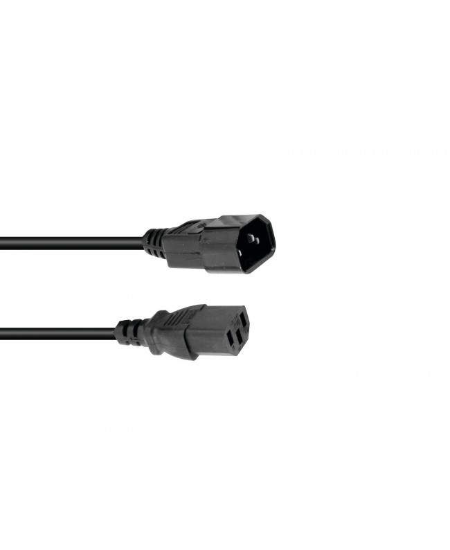 Omnitronic Kaltgeräte Verlängerung 3x1,0 3m sw