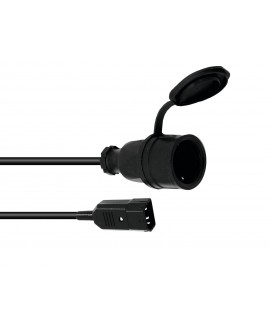 Omnitronic Adapter Cable IEC(M)/Safety Plug(F) 1m IEC Cables