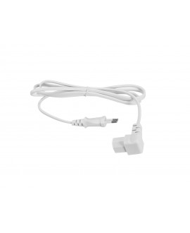 Omnitronic Cavo di alimentazione IEC 2x0,75 1,5 m C17 angolato bianco