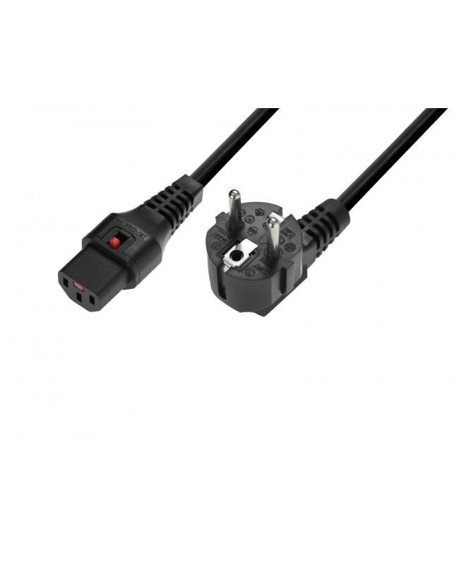 IEC Lock Blocco del cavo di alimentazione 3x1,0 1m bk Cavi IEC