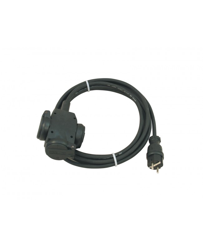 PSSO Extension 3x1.5 5m 3-fold bk SCHUKO Extension Cables