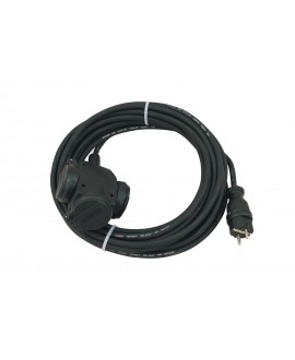 PSSO Extension 3x1.5 10m 3-fold bk SCHUKO Extension Cables