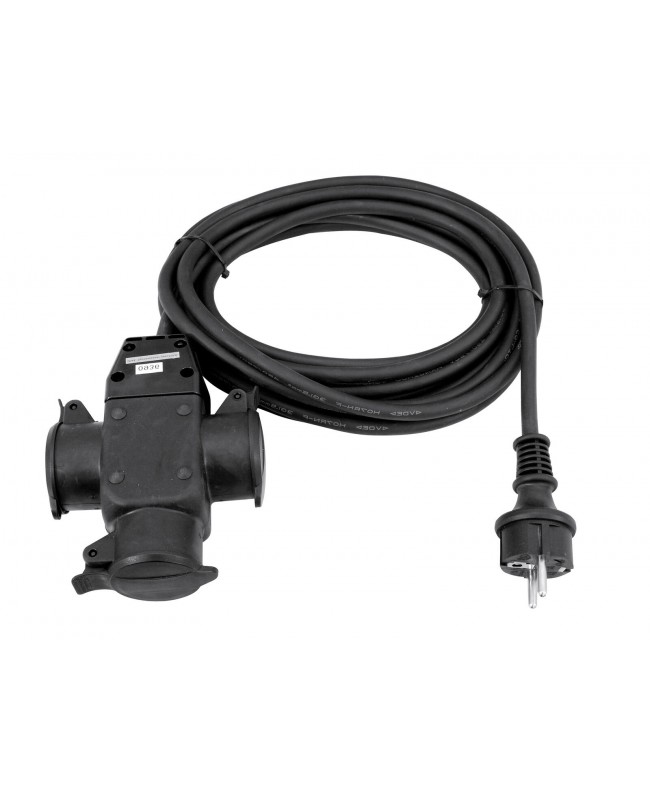 Eurolite Extension 3x1.5 5m 3-fold SCHUKO Extension Cables