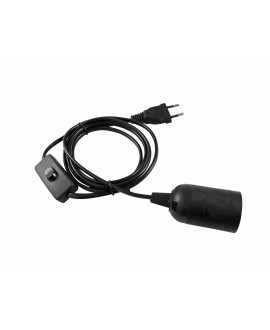 Eurolite E-27 Fassung Netzkabel Stecker Schalter SCHUKO-Verlängerungskabel