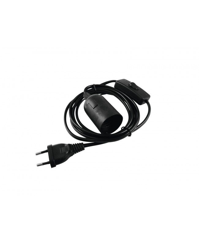 Eurolite E-27 Socket Power Cable, Plug, Switch SCHUKO Extension Cables