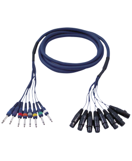 DAP FL61 - 8 XLR/F 3P to 8 Jack mono 6 m