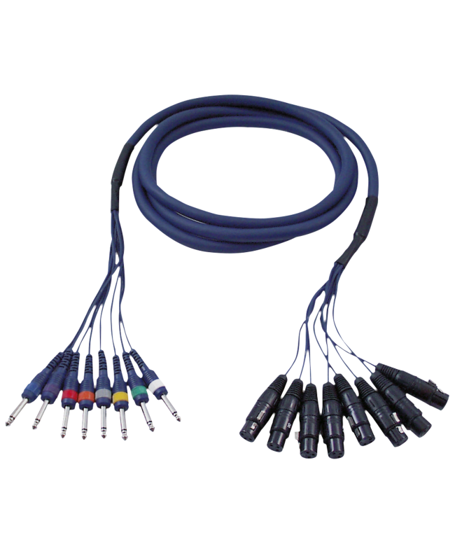 DAP FL61 - 8 XLR/F 3P to 8 Jack mono 6 m