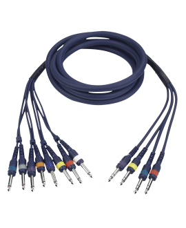 DAP FL69 - 8 Jack mono to 4 Jack stereo 6 m