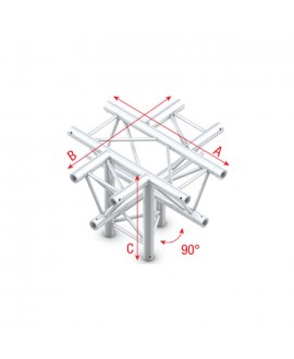 MILOS Deco-22 Triangle truss - Cross + down 5-way - apex down ACM53 - 90° corner