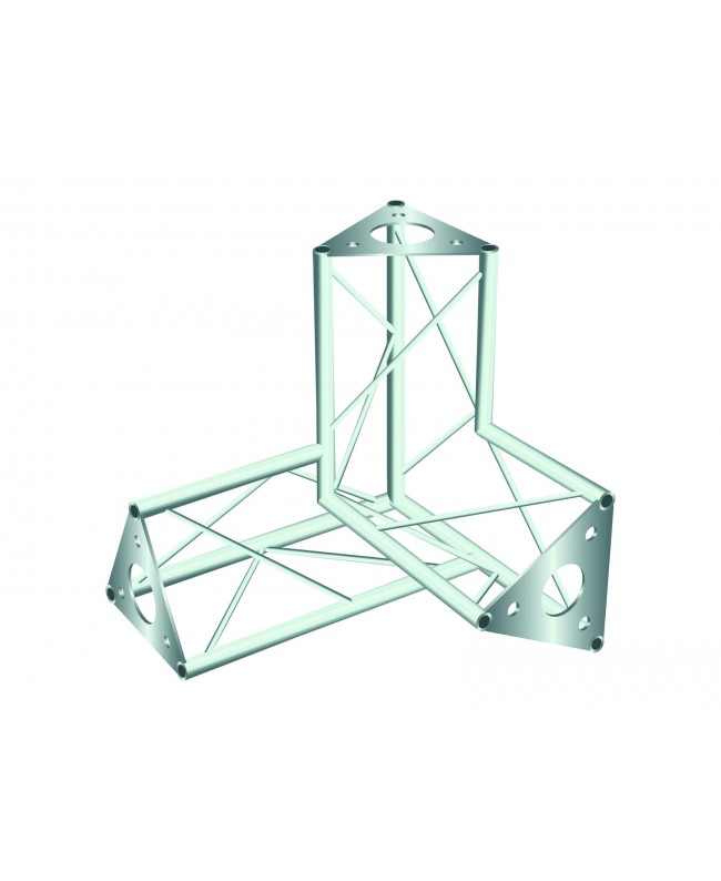 Decotruss SAL-34 Ecke 3-Weg \/ links sil
