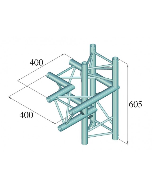 Alutruss DECOLOCK DQ3-PAC44 4-way Corner left