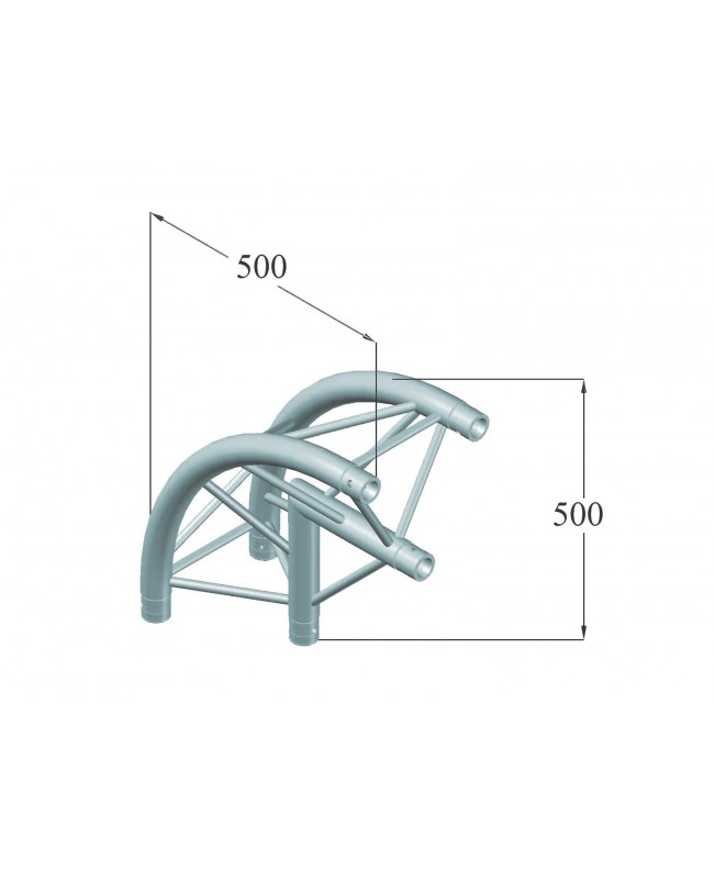 Alutruss DECOLOCK DQ3-PAC25R 2-Weg Ecke 90°