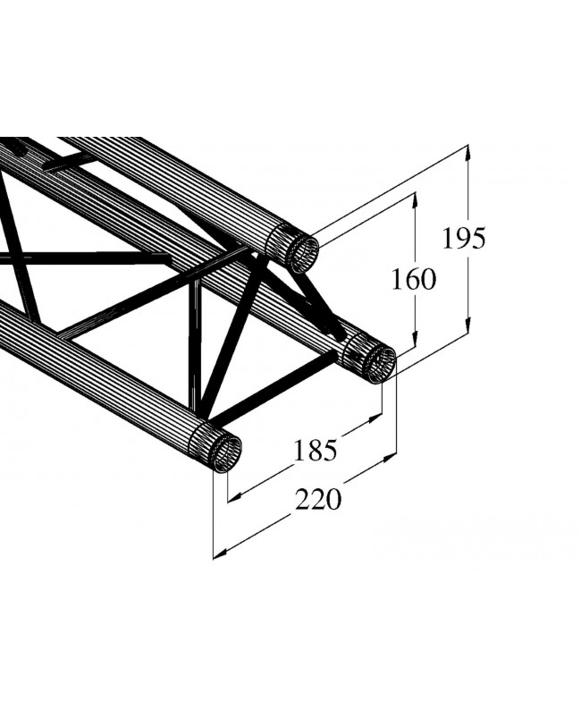 Alutruss DECOLOCK DQ3-S500 3-way Cross Beam bk