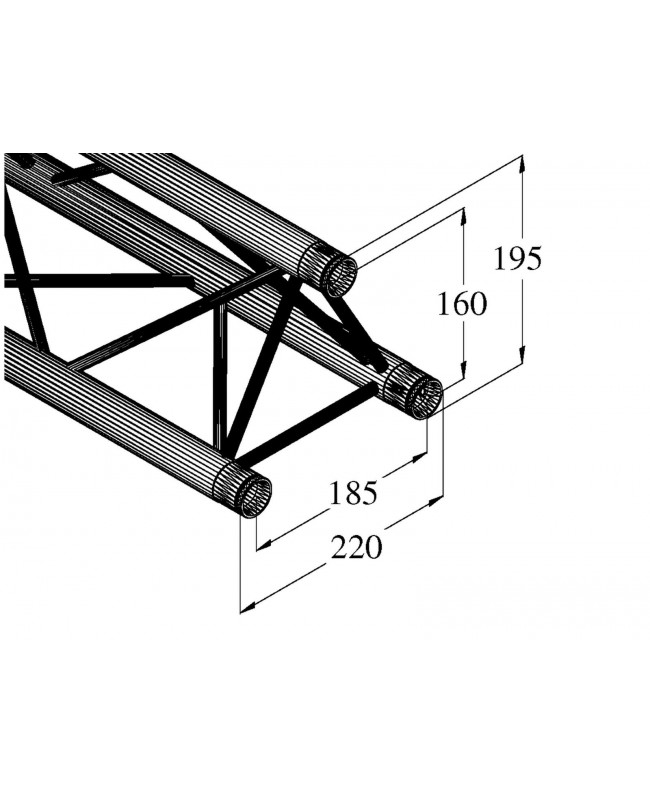 Alutruss DECOLOCK DQ3-S750 3-way Cross Beam bk