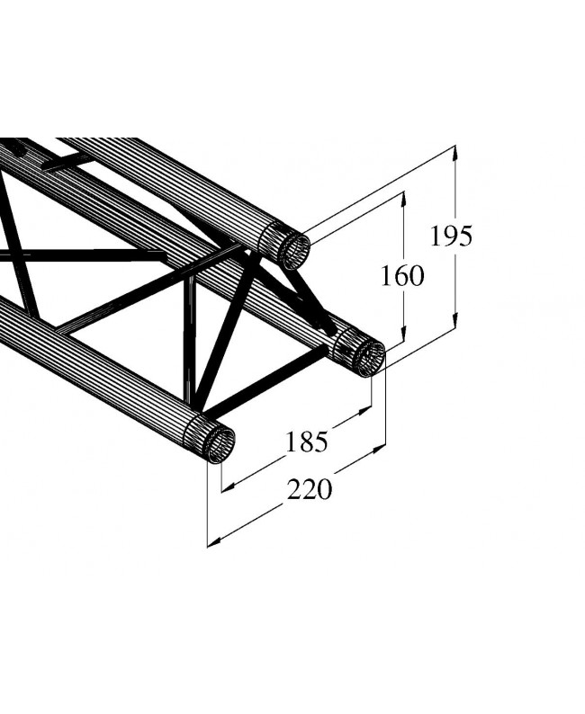 Alutruss DECOLOCK DQ3-S1000 3-Punkt-Traverse sw