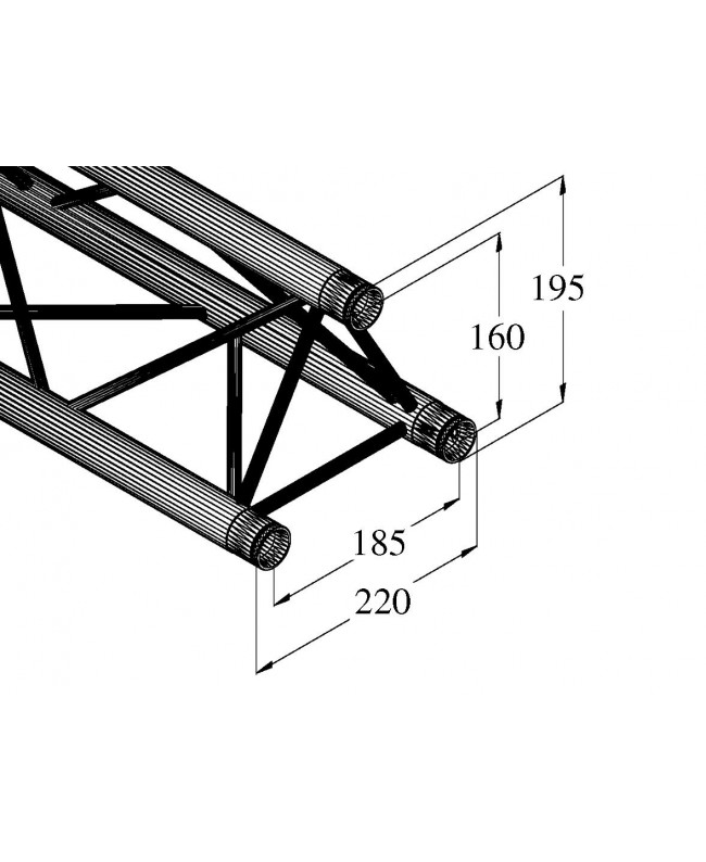Alutruss DECOLOCK DQ3-S1500 3-Punkt-Traverse sw