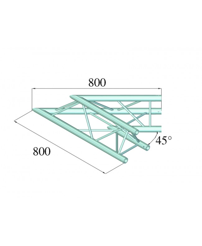 Alutruss DECOLOCK DQ3-SPAC19 2-way Corner 45° bk