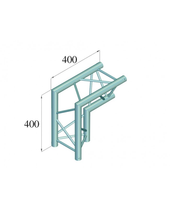 Alutruss DECOLOCK DQ3-SPAC25 2-Weg Ecke 90° sw