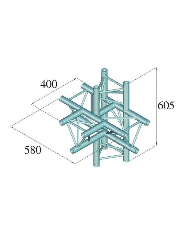 Alutruss DECOLOCK DQ3-SPAT51 5-Weg Ecke \/ sw