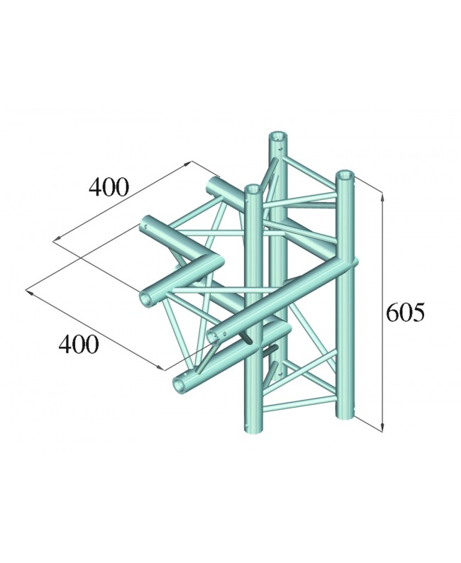 Alutruss DECOLOCK DQ3-SPAC44 4-way Corner left bk