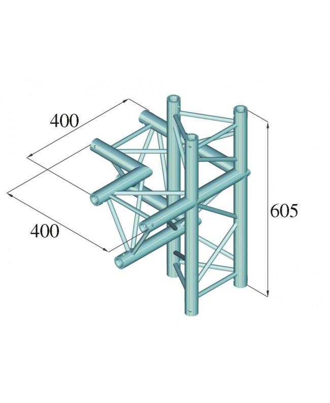 Alutruss DECOLOCK DQ3-SPAC45 4-way Corner right bk