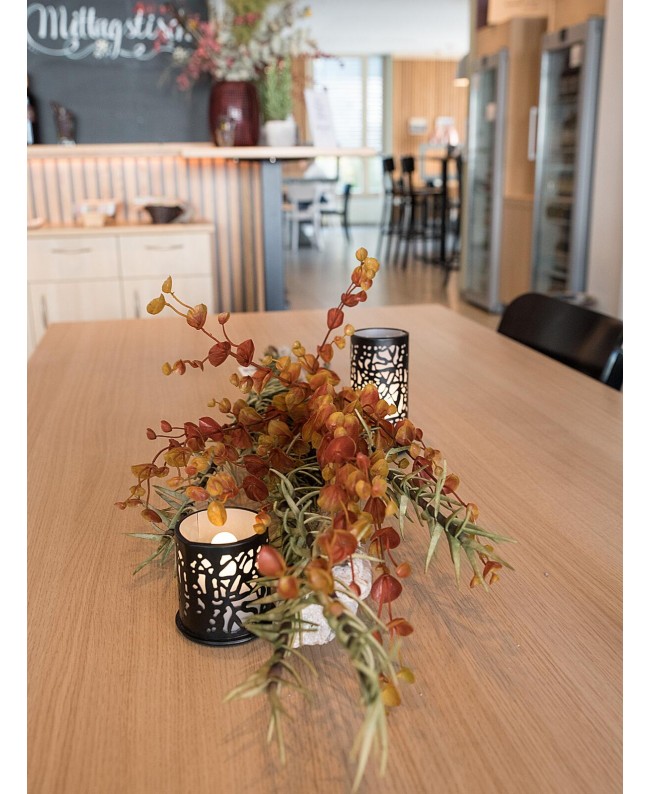 Europalms Eukalyptuszweig, künstlich, orange, 110cm Blumen & Pflanzen