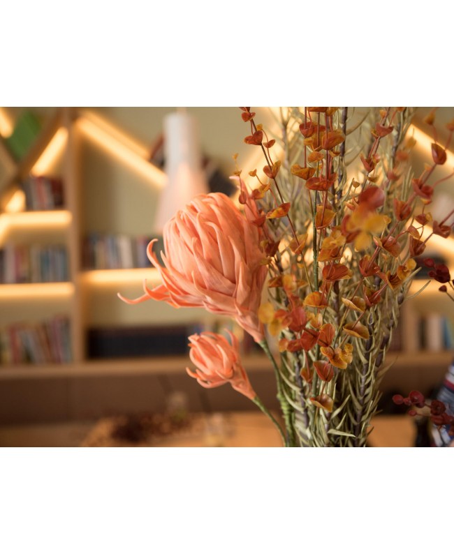 Europalms Eukalyptuszweig, künstlich, orange, 110cm Blumen & Pflanzen