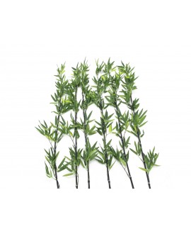 Europalms Bambusstab mit Blättern, künstlich, 180cm, 6er Pack Blumen & Pflanzen