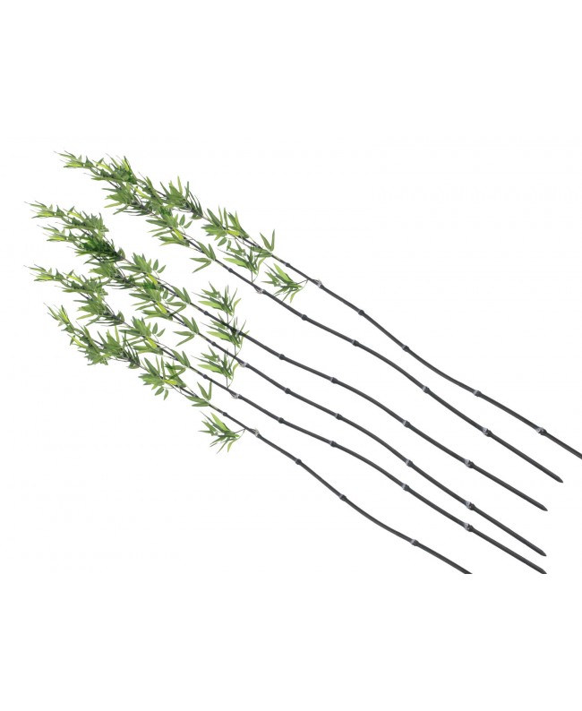 Europalms Tubo di bambù con foglie, artificiale, 180 cm, confezione da sei pezzi Fiori & piante