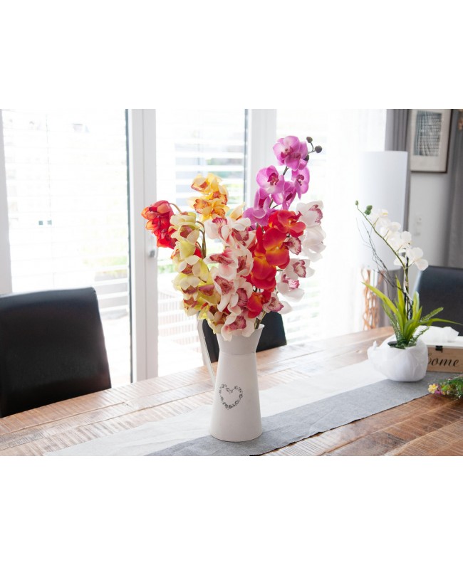 Europalms Cymbidium branch, artificial, creme-pink, 90cm Fiori & piante