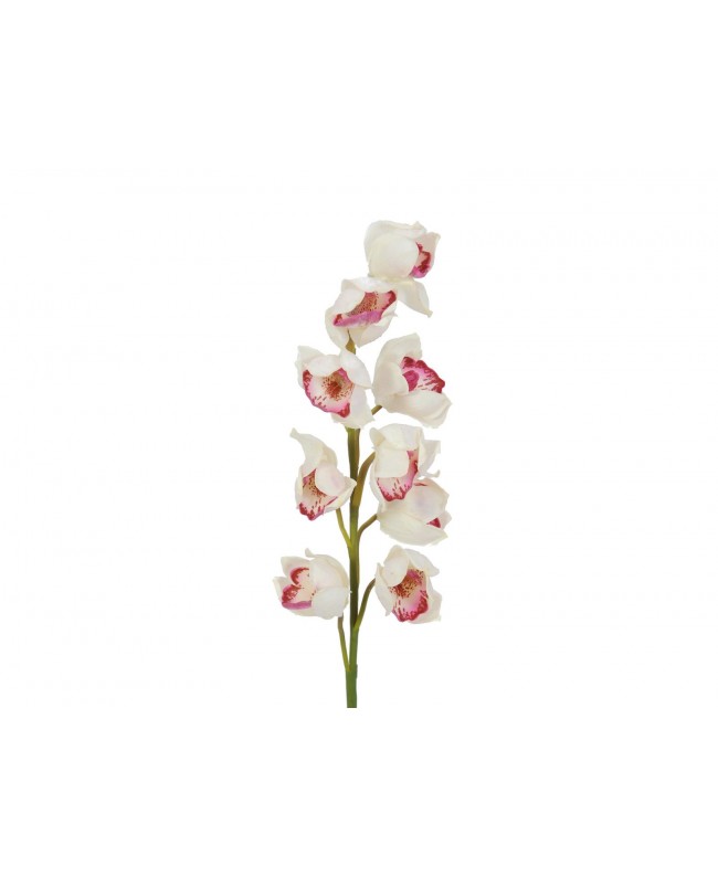 Europalms Cymbidium branch, artificial, white-pink, 90cm Flowers & Plants