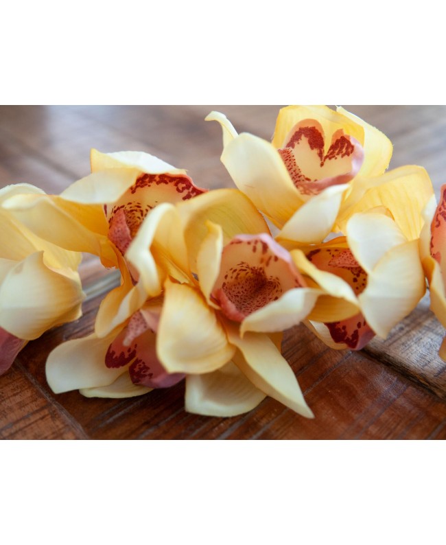 Europalms Cymbidium branch, artificial, yellow, 90cm Fiori & piante
