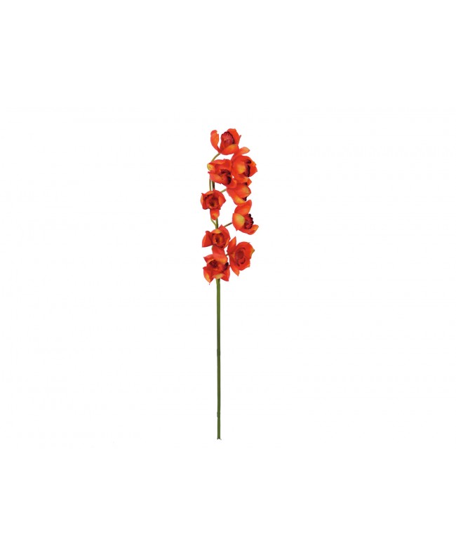 Europalms Ramo di Cymbidium, artificiale, rosso, 90 cm Fiori & piante