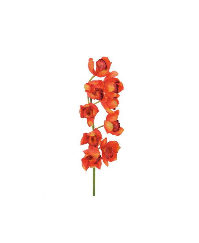 Europalms Ramo di Cymbidium, artificiale, rosso, 90 cm Fiori & piante