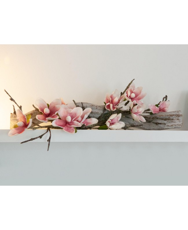 Europalms Magnolienzweig (EVA), künstlich, weiß-rosa Blumen & Pflanzen