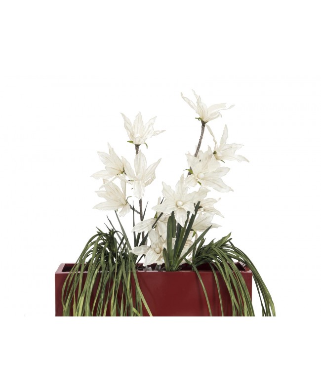 Europalms Clematis Branch (EVA), artificial, white Flowers & Plants