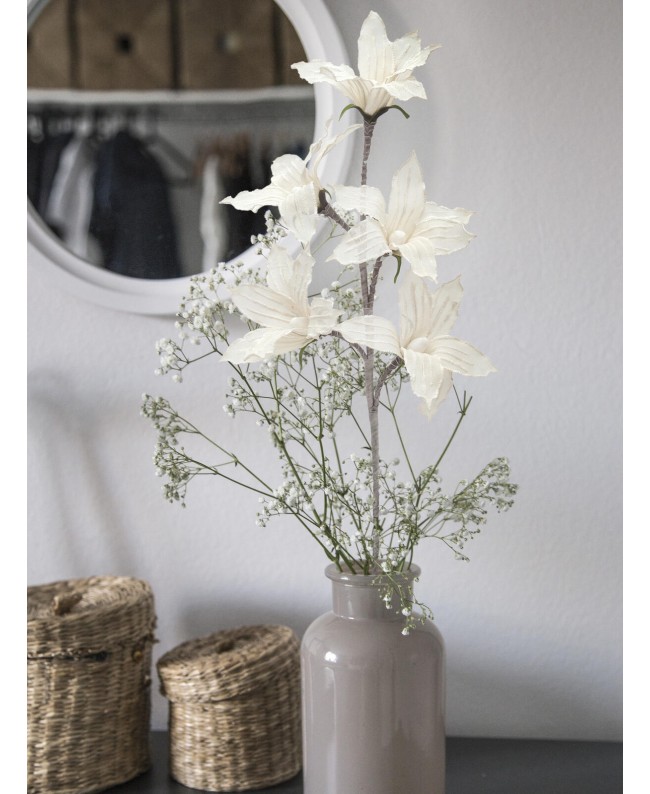 Europalms Clematis Branch (EVA), artificial, white Flowers & Plants