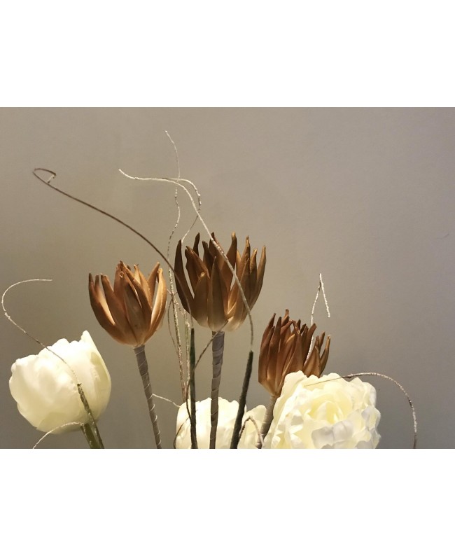 Europalms Artichoke Branch (EVA), artificial, beige, 100cm Fiori & piante
