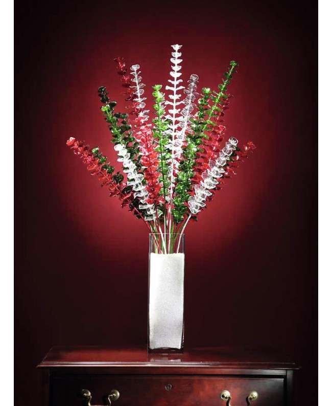 Europalms Crystal eucalyptus, artificial plant, burgundy 81cm 12x