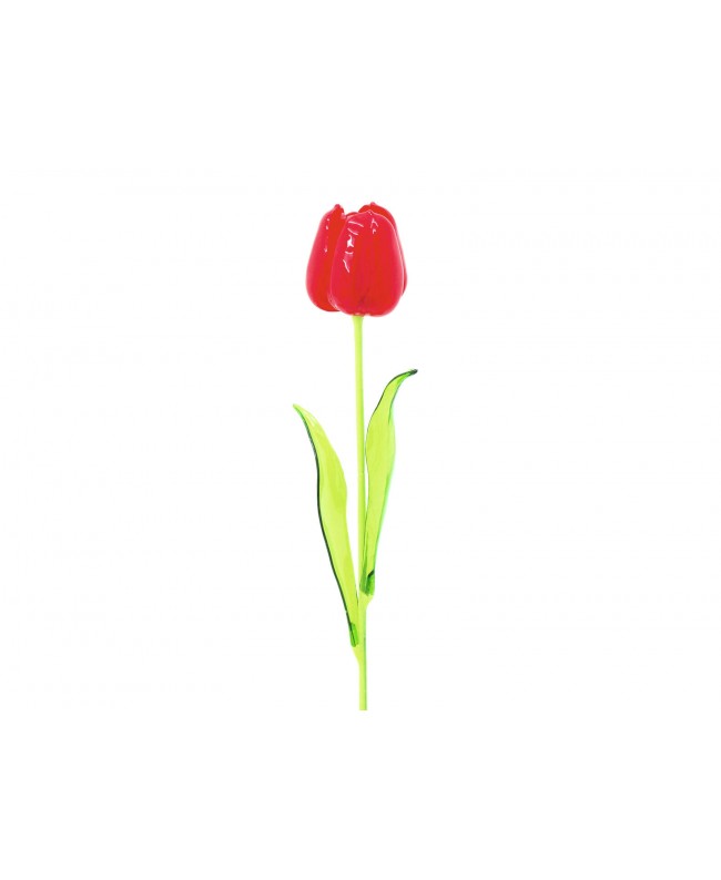 Europalms Crystal tulip,artificial flower, red 61cm 12x